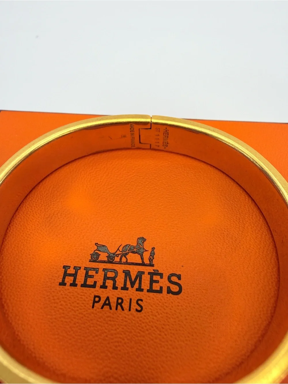 Hermes Enamel Narrow Clic Clac H Bracelet PM Black